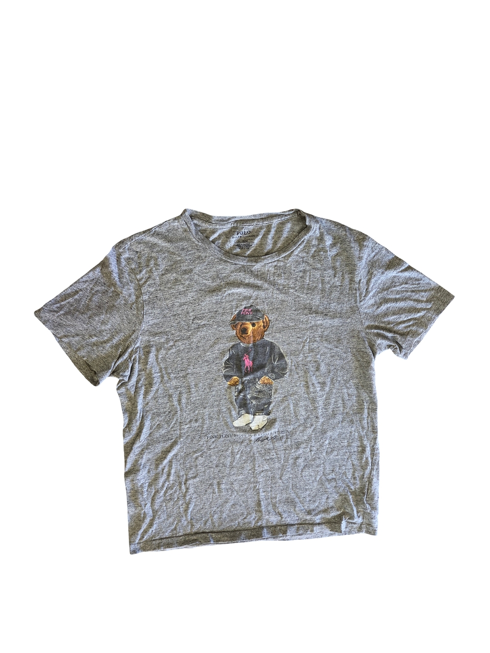 Polo by Ralph Lauren Gray Bear Graphic Short Sleeve Tee